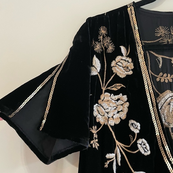 JOHNNY WAS Ally Velvet Wrap Dress - Picture 6 of 8